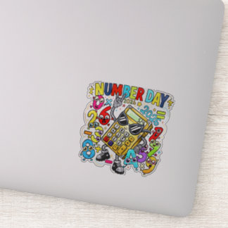 Pegatina Number Day 2026 Rock Star Maths Sticker for Kids