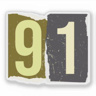 Pegatina Number Magazine Ransom 91