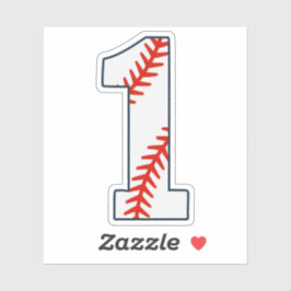 Pegatina Número 1 de Jersey de Béisbol