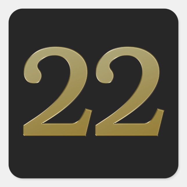 Pegatina número 22 de Gold Square (Anverso)