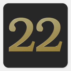 Pegatina número 22 de Gold Square