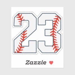 Pegatina Número 23 de camiseta de béisbol