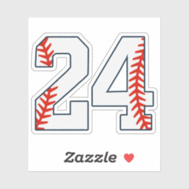 Pegatina Número 24 de Jersey de Béisbol