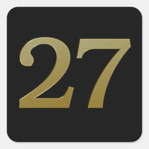 Pegatina número 27 de Gold Square