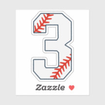 Número 3 de Jersey de Béisbol