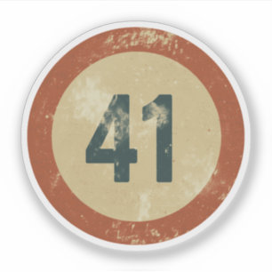 Pegatina Número 41 Vintage Agotado