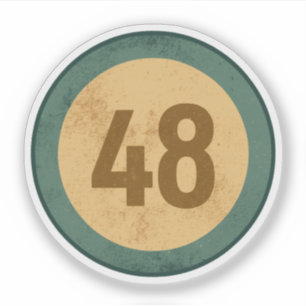 Pegatina Número 48 Vintage Agotado
