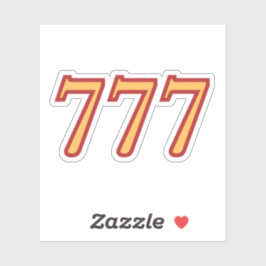 Pegatina Número de Ángel 777 Suerte