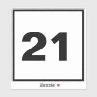 Número de bandeja cuadrada