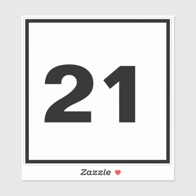 Pegatina Número de bandeja cuadrada (Hoja)