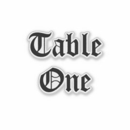 Pegatina Número de tabla de Boda de gótico de Halloween