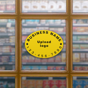 Pegatina Número de teléfono comercial en vinilo amarillo gr