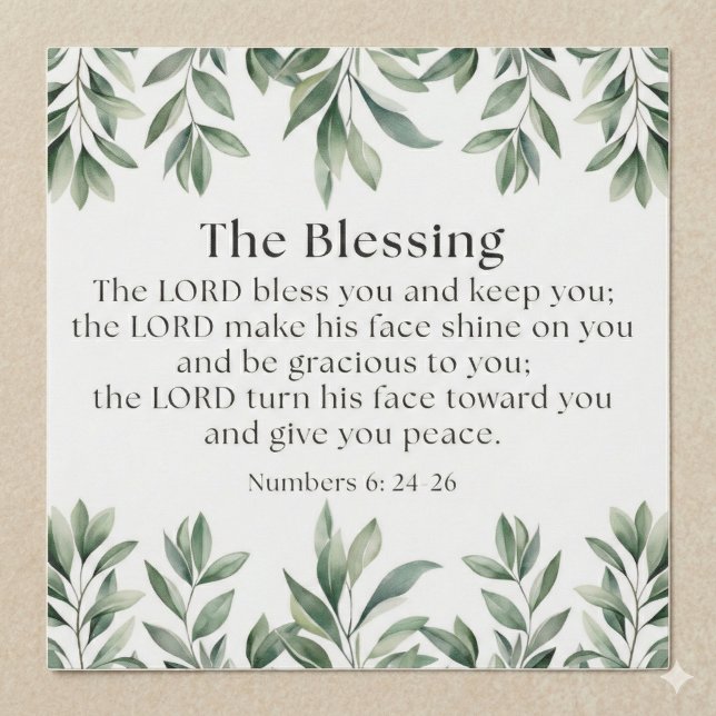 Pegatina Números 6:24-26 El Señor te bendiga y te guarde; e (Subido por el creador)