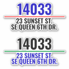 Pegatina Números de buzón de direcciones