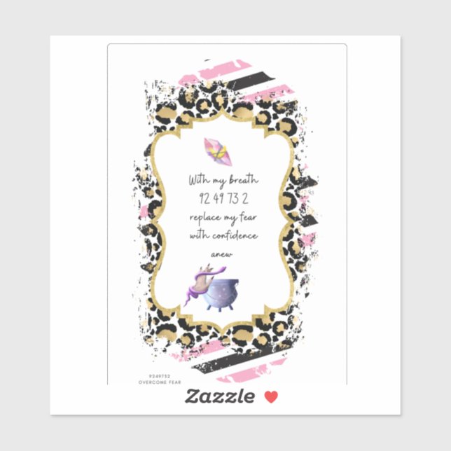 Pegatina Números de Grabovoi para liberarse del miedo (Hoja)