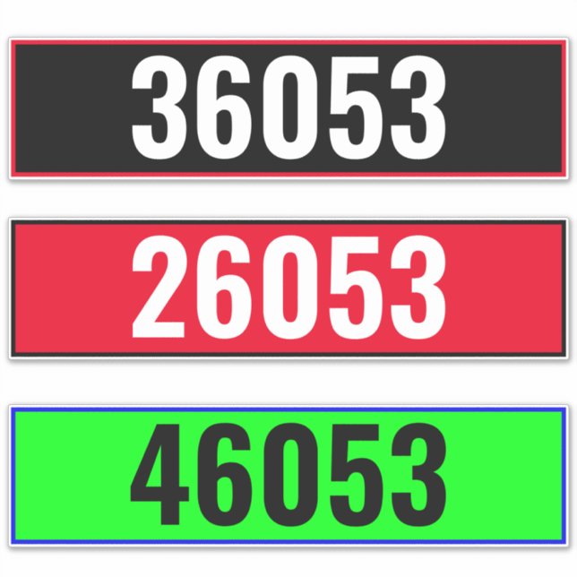 Pegatina Números de la casa del personalizado - Buzón (Anverso)