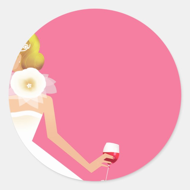 Pegatina nupcial de la invitación de la ducha (Anverso)