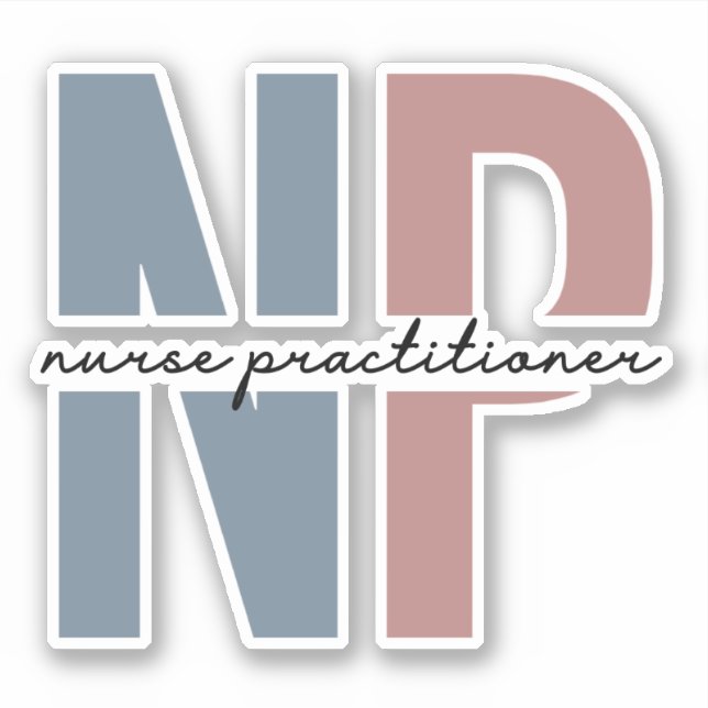 Pegatina Nurse Practitioner NP nurse appreciation gifts (Anverso)