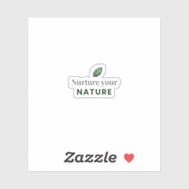 Pegatina Nurture Your Nature Minimal Motivational Sticker