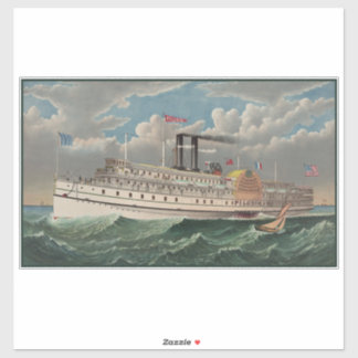 Pegatina NY Voyage Gran Rueda de ruedas de vapor El Peregri