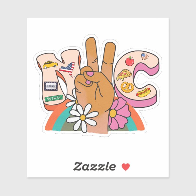 PEGATINA NYC PEACE NUEVA YORK (Hoja)