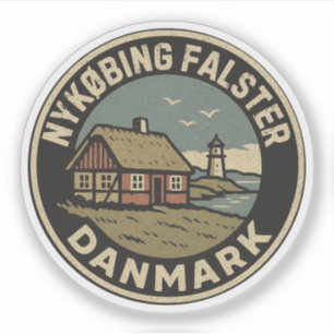 Pegatina Nykøbing Falster, Dinamarca Danmark