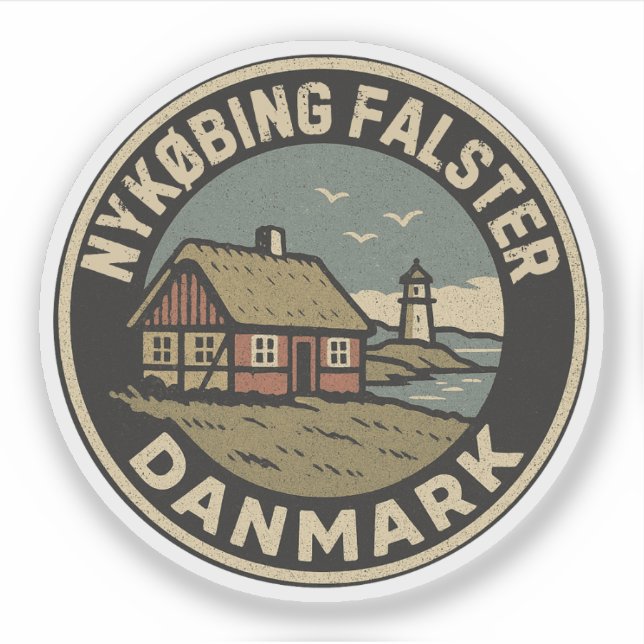 Pegatina Nykøbing Falster, Dinamarca Danmark (Anverso)