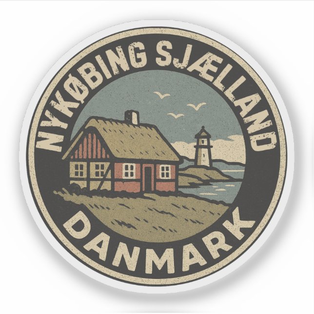 Pegatina Nykøbing Sjælland, Dinamarca Danmark (Anverso)