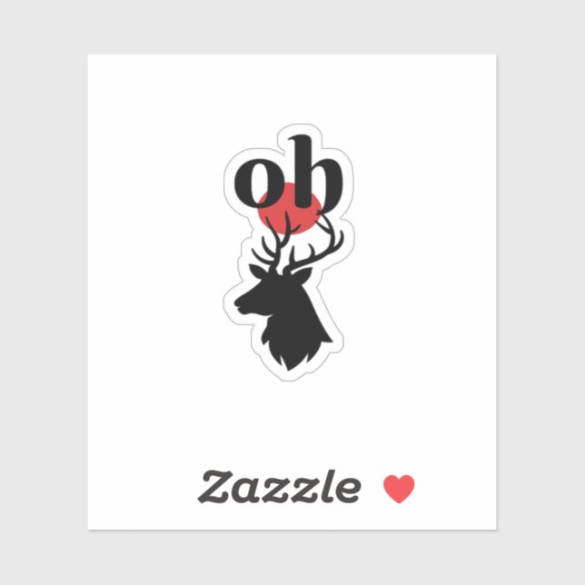 Pegatina O Dear O Dear Red Artistic Expression  (Hoja)