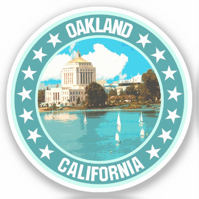 Pegatina Oakland (Anverso)