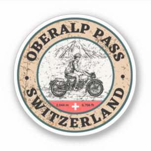 Pegatina Oberalp Pass swiss-alps
