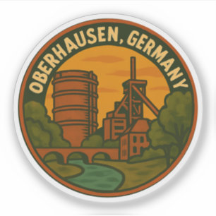 Pegatina Oberhausen Alemania Arte Industrial