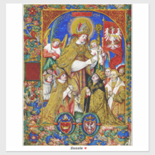 Pegatina Obispo y mártir de San Stanislaus