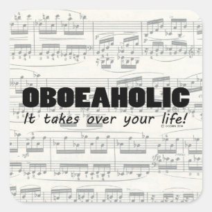 Pegatina Oboeaholic Life Square