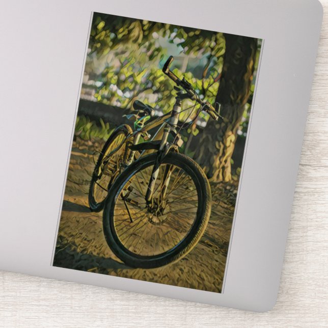 Pegatina Obra de arte en bicicleta (Detalle)