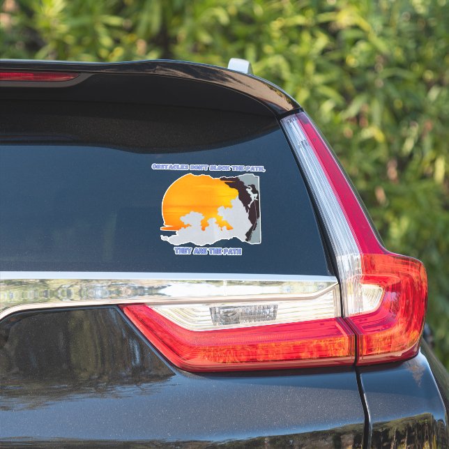 Pegatina Obstáculos inspiradores Para Superar Los Obstáculo (Lado del coche)