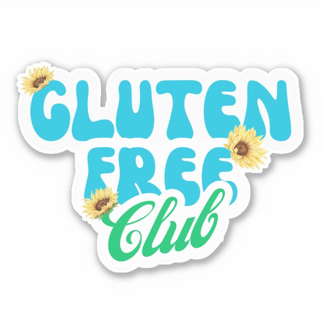 Pegatina Obtén el Gluten Free Club (Anverso)