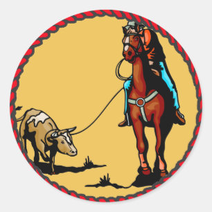 Pegatina Occidental equipo de mapeo de Steer Ropin