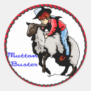 Pegatina occidental Mutton Buster