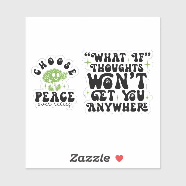 Pegatina OCD Awareness Choose Peace Over Relief (Hoja)