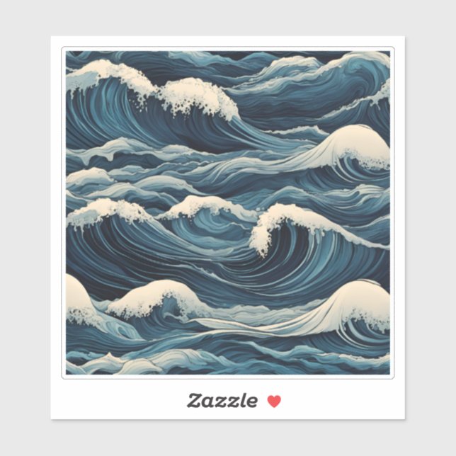 Pegatina oceánico fuerte (Hoja)