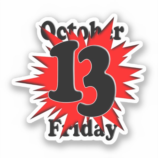 Pegatina October Friday the 13th (Anverso)