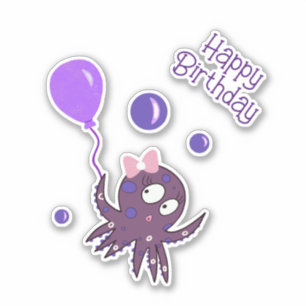 Pegatina Octopus con globos