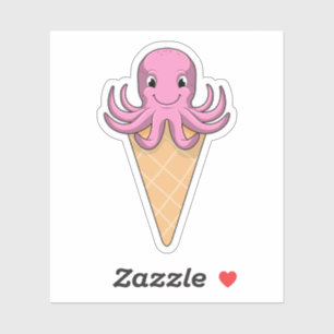 Pegatina Octopus con helado