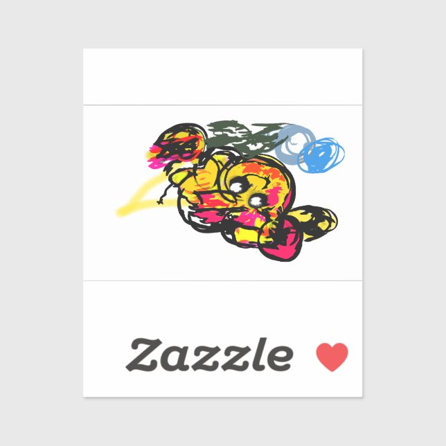 Pegatina Octopus fun (Hoja)