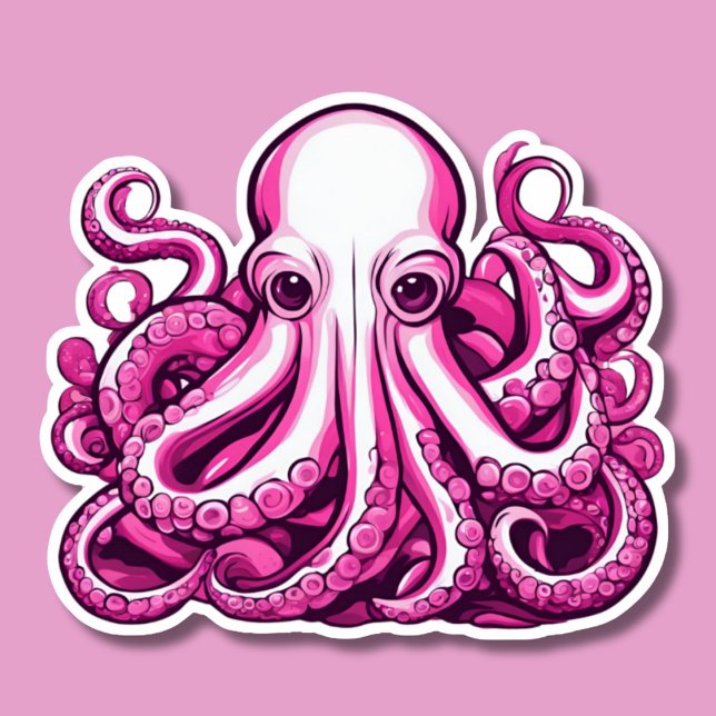 Pegatina Octopus rosado (Subido por el creador)