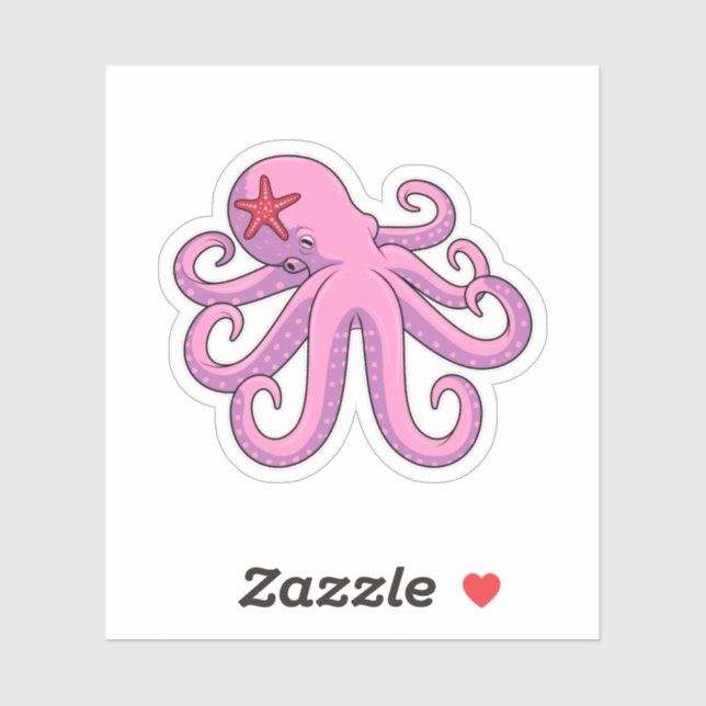 Pegatina Octopus Starfish (Hoja)