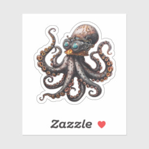 Pegatina Octopus steampunk