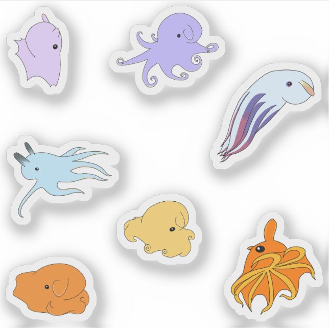 Pegatina Octopusos dumbo (Anverso)