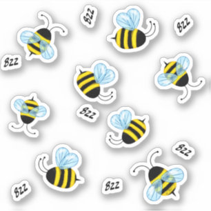 Pegatina Ocupados Buzzing Bumblebees Honeybee Decal Pegatin